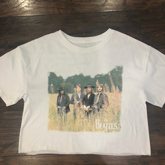 The Beatles Tops - Womens crop top The Beatles T-shirt size Large